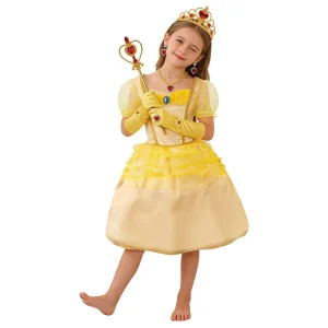 Yellow Fairy Tale Ball Gown Princess Dress Costume with Accessories, Unisex, Polyester