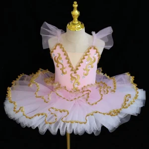 Yingyi Ballet Tutu Dress for Girls Kids Dance Costume Children Pink Princess Tutu Dresses Stage Performance Dancewear