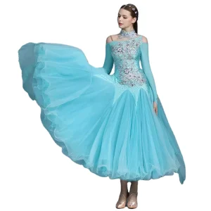 Ylf835 Women Lyrical Ballroom Dance Costume Dress Custom Waltz Dance Costumes for Competition