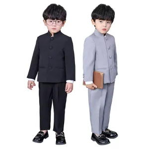 ZC001 Men’s Short Single-Breasted Suit Republic-Era May Fourth Youth Style Graduation and Recitation Performance Suit