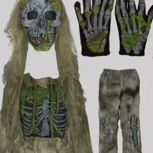 Zombie Costume Clothing Series for Masquerade, Haunted House Props, and Halloween Escape Room Supplies