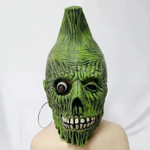Zombie Mask Green Monster Costume Props Latex Disguised Zombie Cosplay Horror Halloween Masks
